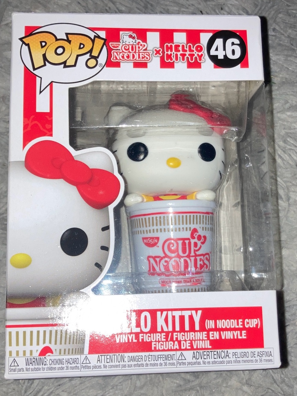 Funko POP! Hello Kitty Cup Noodles Vinyl Figure - White & Red